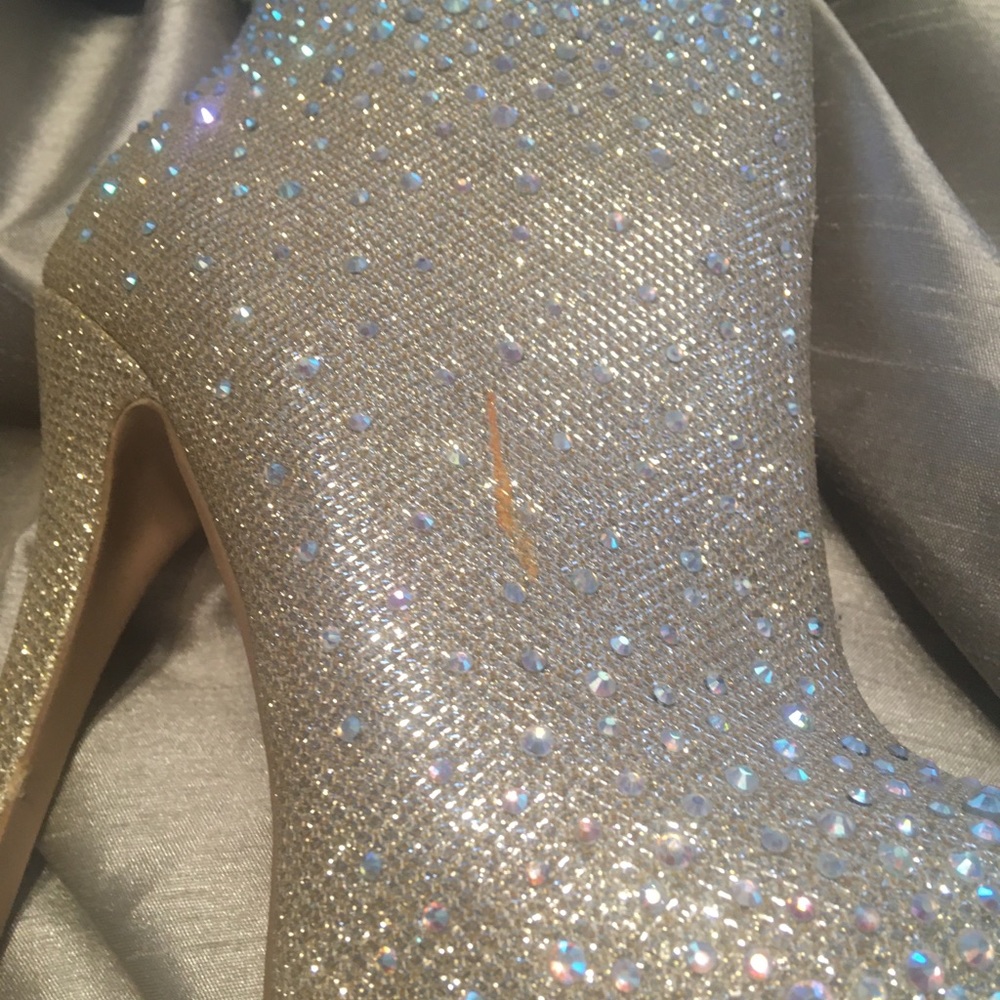 Rhinestone Platform Booties - image 4